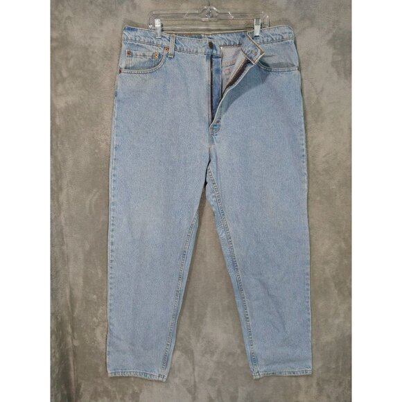 Vintage Levis 550 Jeans Mens 42x30 Blue Denim Relaxed Fit Tapered Leg Made USA - Picture 1 of 9